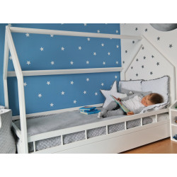 Kinderbett mit Matratze STANDARD Hausbett Einzelbett mit Rausfallschutz 160x80cm